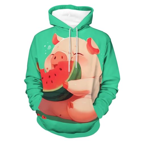 Sweat à capuche pastèque en forme de cochon pour remplacer vos pulls d'intérieur inconfortables S