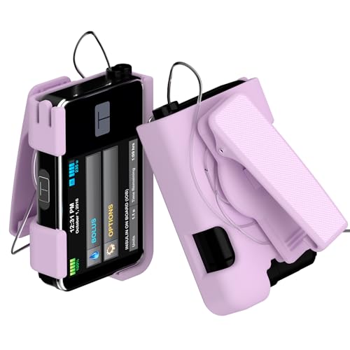 Auriomuse Tandem Tslim X2 Pump Case t Slim X2 Pump Case with 360 Rotatable Clip Black Durable & Sturdy Accessories Insulin Pump Holder for t:Slim t:Slim G4-Purple