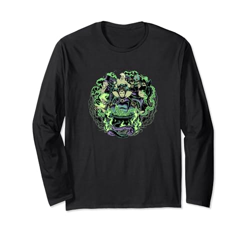 T-shirt Disney Villains manches longues coton imprimé chaudron magique sorcière