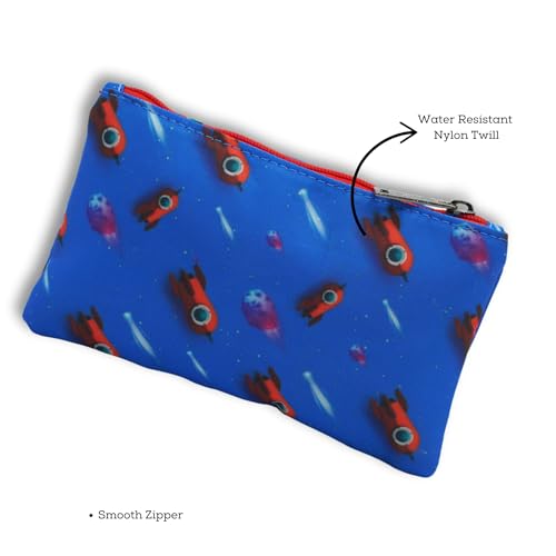 Image of VISMIINTREND Flat Pouch with Mid-Space Print - Perfect for School, Office, or Travel