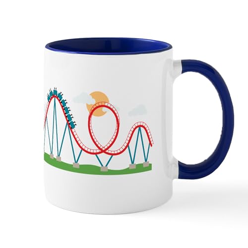 Taza de cerámica 11 oz con diseño Roller Coaster miniatura 1