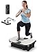 FEIERDUN Vibration Plate Exercise Machine, 182KG Capacity Vibration Plate for Lymphatic Drainage, Max Space for Whole-Body Workout & Relaxation at Home-Black