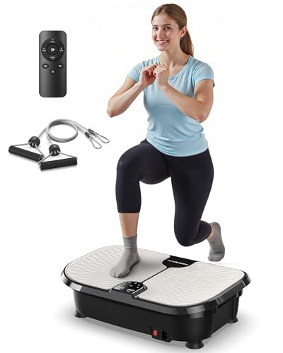 FEIERDUN Vibration Plate Exercise Machine, 400 LBS Capacity Vibration Plate for Lymphatic Drainage,...