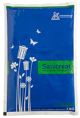 Sanitreat Odour Control Powder for Waste Decomposition, Eco-Friendly Natural Compost Accelerator for Solid Waste Treatment – 1 KG Pack