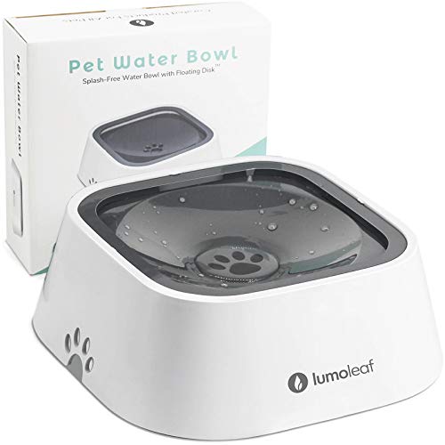 LumoLeaf Wassernapf für Hunde, 1L, Anti-Schwapp Fressnapf Hund Unterwegs, Kein Verschütten Auslaufsicher Hundenapf Reise Trinknapf Wasserspender für Katzen Haustiere (Grau2) Cover