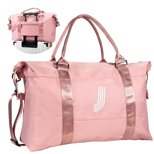 Image of Preppy Gifts Initial Travel Duffel Bag Girls Weekender Bag | Duffle bag for Kid,Monogram Kids Overnight Bags,Graduation Gift, Gifts for 10 11 12 13 14 15 16 17 18 Year Old Girl(Letter J)
