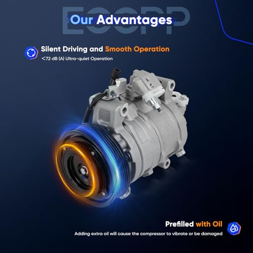 Image of ECCPP A /C Compressor with Clutch 2013-2017 for Honda for Accord 2.4L AC Compressor