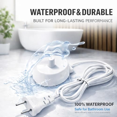 Image of Replacement Charger for Oral-B Electric Toothbrush Type 3757, Compatible with Braun Oral-B Pro 1000-9000 Series, 2 Pin 240V Waterproof Charging Stand (3757)