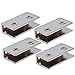 Aexit 8-10mm Thickness Fall Protection Adjustable Glass Shelf Rectangle Clip Clamps Bracket Safety Clips 4 Pcs