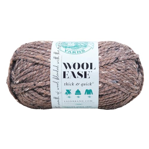 Lion Brand Yarn 640-124J Wool-Ease Thick & Quick Yarn, Barley