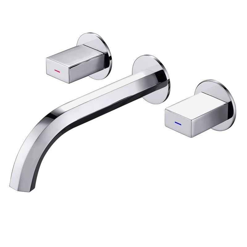 Robinet de lavabo chrome pour une salle de bain moderne et épurée