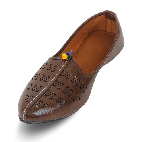 Image of DFR Mens Juttis Ethnic Mojaris | Casual Loafers Juti Shoe for Men