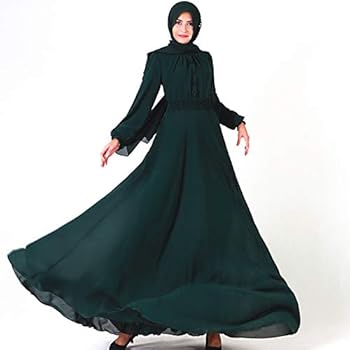 Islamic Clothing - Abaya Turkish Hijab Clothing Abayas For Women Muslim  Dress Kaftan Dubai Caftan Turkey Tesettur Elbise Islamic Dresses Djelaba (Light  green dress XXL): Buy Online at Best Price in UAE -