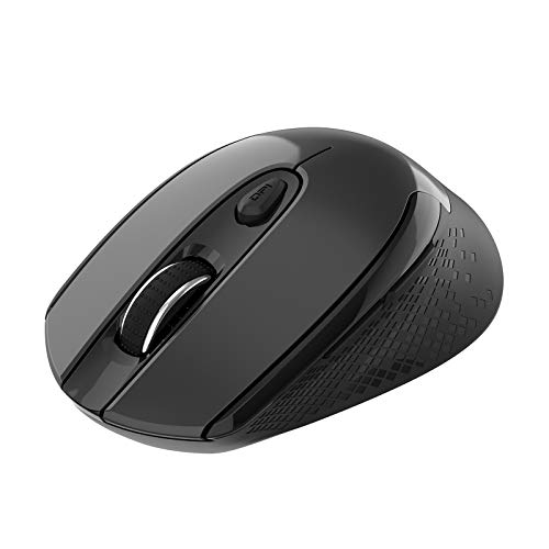 Wireless Mouse, 2.4G Wireless Ergonomic Optical Mouse, cimetech Slim Silent Mouse with USB Receiver and 3 Adjustable DPI Cordless Computer Mouse for Laptop, Desktop, MacBook, PC (Black)