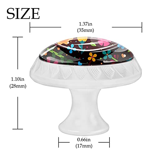 Boutons de commode fleur de dessin animé pour chambre d'enfant