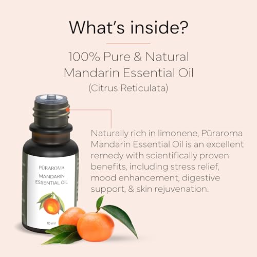 Image of Mandarin Essential Oil 10ml | Aromatherapy Oil for Diffuser, Sleep & Relaxation | Natural Essential Oil for Skin, Hair & DIY Blends | Therapeutic Grade Wellness Oil