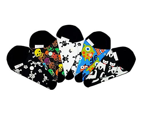 5 Stück Tanga-Slipeinlagen, zufällige Farbe, extra dünn, wiederverwendbar, Bio-Tuch, waschbare Pads, kein Abfall, 100 % Baumwolle, 5 x T zufällige Muster Cover