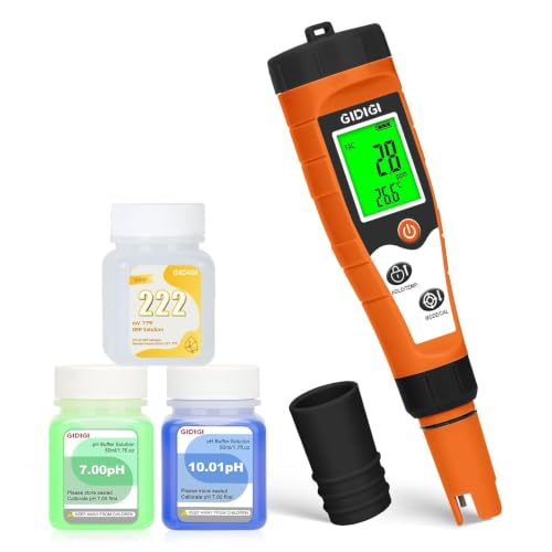 pH- en chloortester voor zwembaden, zoutmeter voor zwembaden