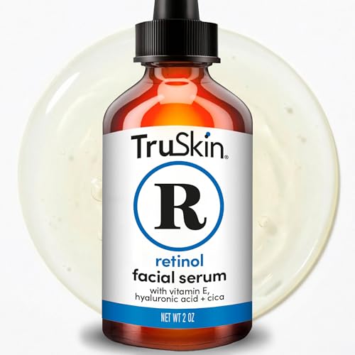 TruSkin Retinol Serum for Face – Gentle, Skin Friendly Anti-Aging Retinoid with Hyaluronic Acid, Cica & Vitamin E – Retinol Facial Serum for Smoother-Looking Skin & Improved Texture, 2 Fl Oz