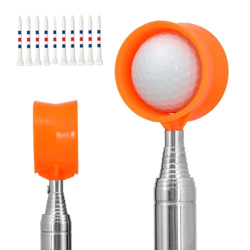 Golf Ball Retriever 9ft Double-Sided Head Telescopic Pole Stainless Steel