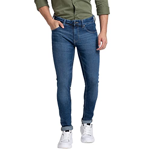Image of Spykar Men's Skinny Fit Low-Rise Casual Jeans