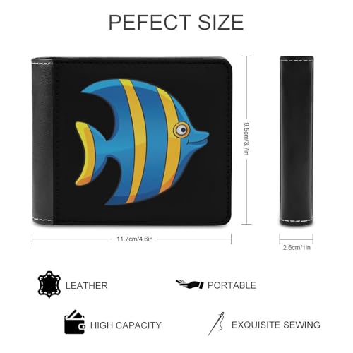Beautifuls Tropical Fish Fashion Bifold Wallets for Men Women Slim & Thin Credit Card Holder Wallet Purse2