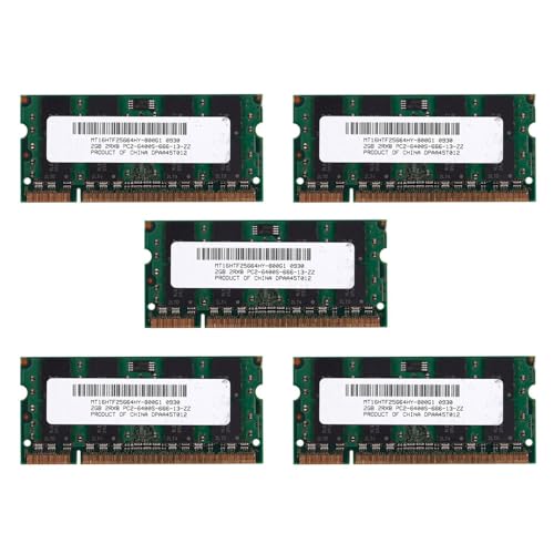 HuddyFee 5X 2GB DDR2 PC2-6400 800MHz 200�s��1.8V���b�v�g�b�v������SO-DIMM�m�[�g�u�b�NRAM