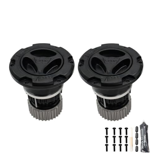 WARN 95060 Premium Manual Locking Hubs 35 Spline Fits 20052026 Ford Super Duty F250/F350/F450/F550 Black PowderCoated Set of 2 HeavyDuty AllMetal Construction
