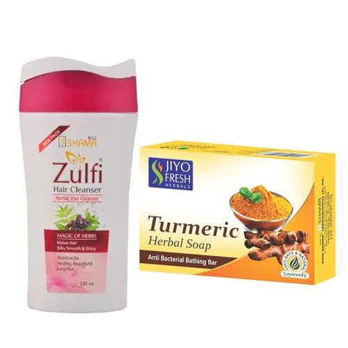 Image of New Shama Herbal Shampoo 100Ml and Turmeric Soap Combo - Gentle Hair and Skin Care Set