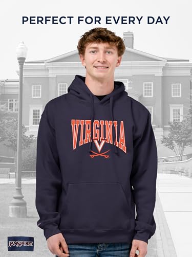 Image of JanSport NCAA Officially Licensed Rival Hoodie, Long Sleeve Unisex Sweatshirt, Cotton-Polyester Blend, Double-Layered Hood