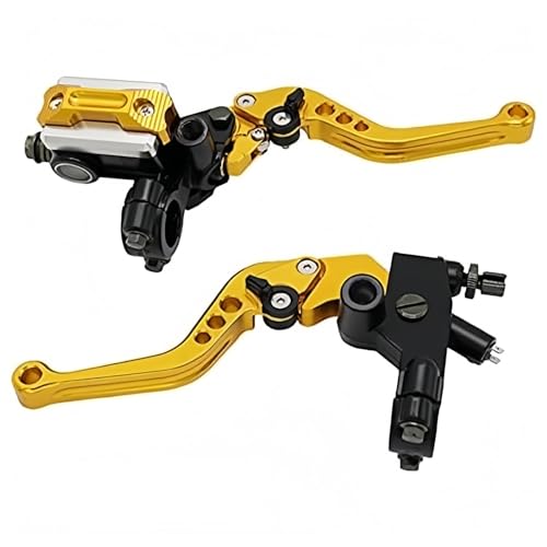 Levier d'embrayage hydraulique et maître-cylindre de frein moto 22 mm or