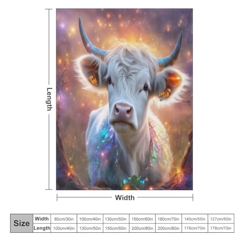 Linge de lit couverture légère vache plaid canapé flanelle 150x200cm - 6