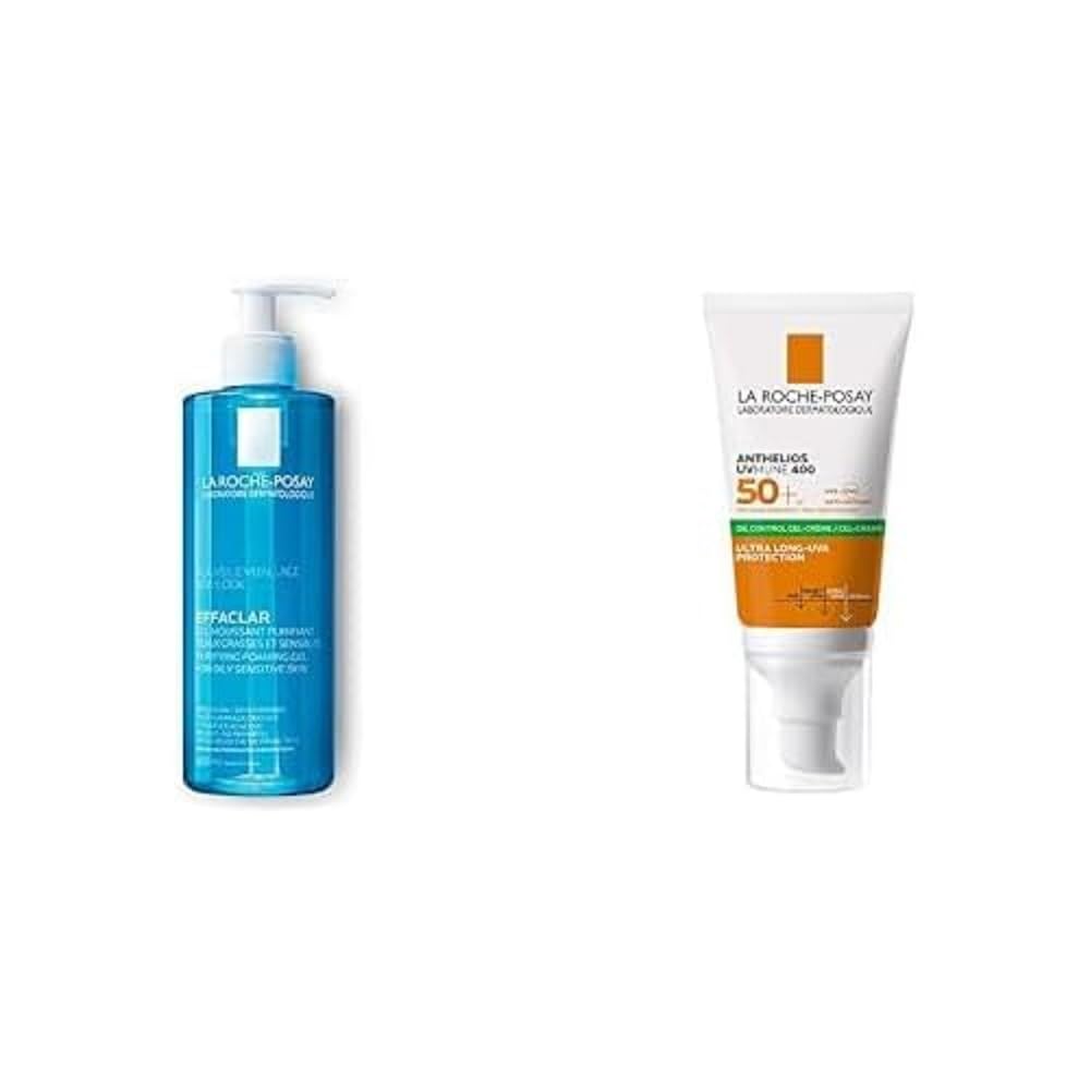 La Roche-Posay Effaclar Jel Temizleme Jeli + Anthelios Dry Touch Spf 50+ Yağlı Ciltler İçin Güneş Koruyucu Yüz Kremi 50 ML