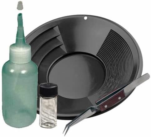 Sluice Monkey 12 Black Gold Pan Panning Kit Gold Pan