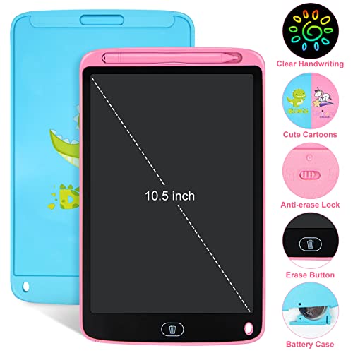 Lcd Writing Tablet For Kids 2 Pack, Toddler Doodle Scribbler Board Kids Drawing Tablet, Learning Educational Toys Writing Pad Children Birthday Gifts For 2 3 4 5 6 7 8 Years Old Boys Girls 10.5 Inch #TOP1