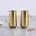 VonShef Set of 2 Gold Mugs with Handle – Ideal for Hot & Cold Drinks, Inc. Latte, Cappuccino & Americano or Cold Brew Coffee, Cocktails & Beer – Perfect Birthday or Housewarming Gift