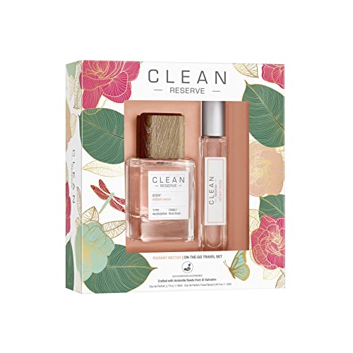 Clean Reserve Radiant Nectar Eau De Parfum Holiday Gift Set | Vegan, Phthalate-Free & Paraben-Free | 50Ml Spray Bottle & 10Ml Travel Spray Fragrance #TOP2