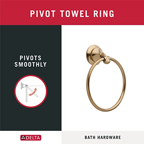 Delta Faucet 79446-Cz Linden Wall Mounted Towel Ring In Champagne Bronze, Bath Accessories #TOP3