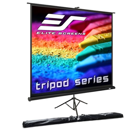 Elite Screens Tripod, 85-inch, Adjustable Multi Aspect Ratio Portable Pull Up Projection Projector Screen, T85UWS1 by Elite Screens - Used condition - CA$79.52