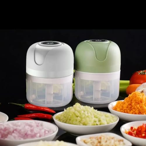 Mini Processador Triturador De Alimentos Alho Cebola Elétrico Sem Fio 250 ML Cores Variadas