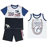 Cintura elástica. Chicco Completo 3 pezzi per Bambino con t-Shirt, Canotta e pantaloncini Corti Pantalones Cortos, 088, 140 cm para Niños