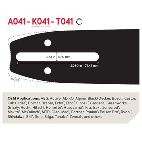 Image of Oregon 20 inch Bar & Chainsaw Chain Combo, .325 inch, .050 inch Gauge, 78 Drive Links