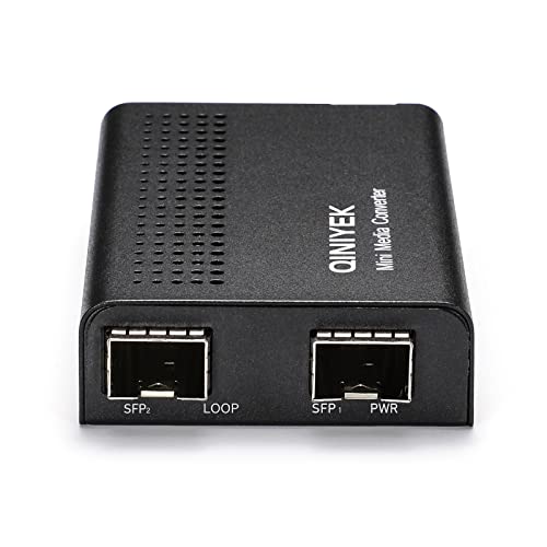 Image of 10 Gigabit Ethernet SFP+ Media Converter - 2 Open SFP+ Slots, Supports 10GB Fiber & Copper, DC 512V, Power Adapter Included