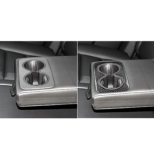 Cubierta de fibra de carbono para portavasos trasero Cadillac XT5 XT6 miniatura 3