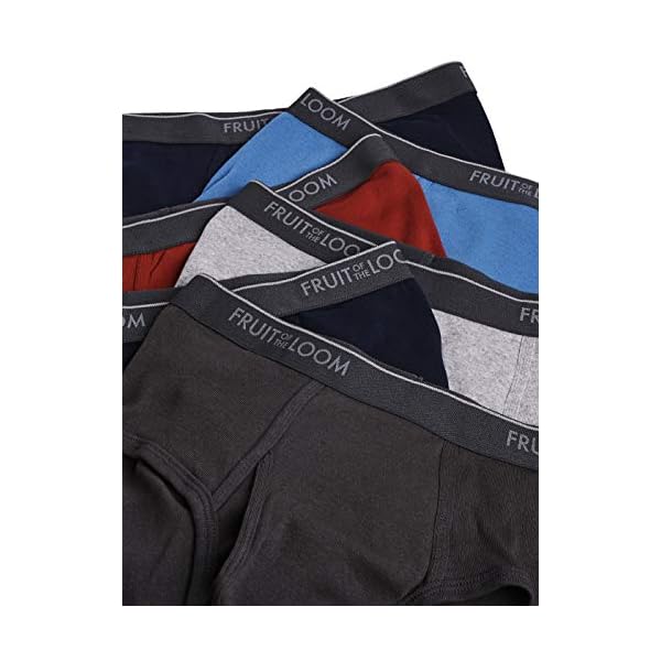 Fruit of the Loom Mens Tag-Free Cotton Briefs Underwear, 6 Pack Assorted Colors, Medium US - Image 4