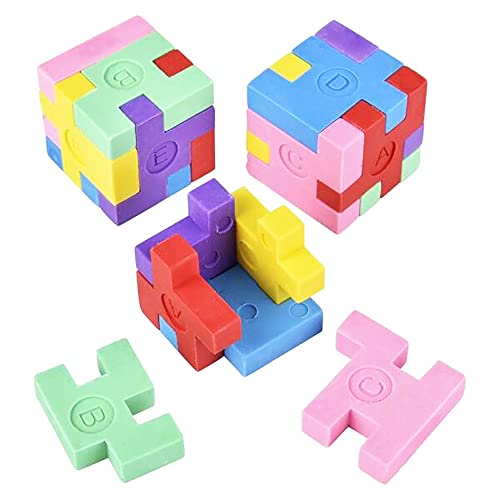 The Dreidel Company PTGV988 Puzzle Cube Eraser, School Supplies cover