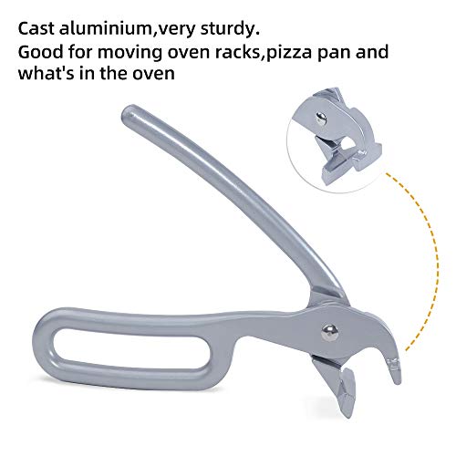 SHANGPEIXUAN Pizza Pan Gripper for Deep Pizza Pans,Heavy Duty Cast Aluminum Pan Tongs,Great for Pulling Hot Pizza Pan out of the Microwave,Oven … …