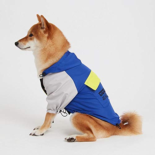 Corta-Vento para Cachorro, Dog Wings, Windbreaker Pocket, Azul, M