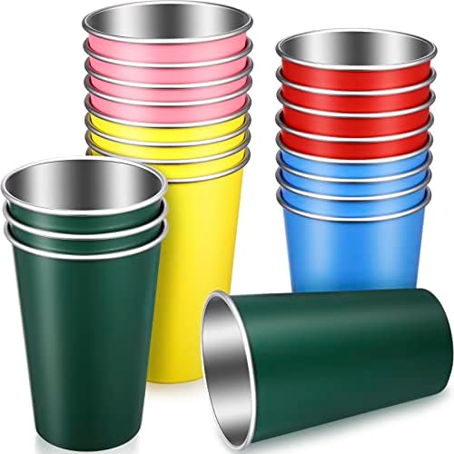 Tosnail 8 Pack 8 Oz Stainless Steel Cups, Small Metal Cups, Unbreakable - View #4