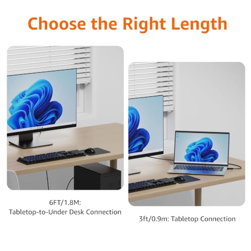 Amazon Basics Uni-Directional USB-C (Source) to HDMI (Display) Cable Adapter (Thunderbolt 3 Compatible) 4K@30Hz, 3 feet, Black - image 4